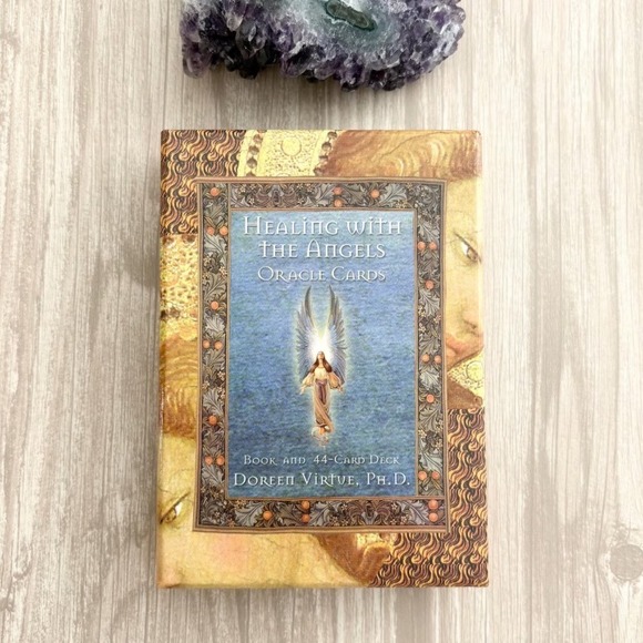 Rare VTG Healing With The Angels Oracle Cards Doreen Virtue Card Deck Y2K Tarot - Picture 1 of 11